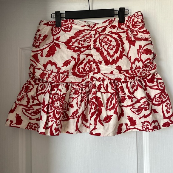 Zara Skirt / Jupe Zara red and White size XL - Picture 3 of 6